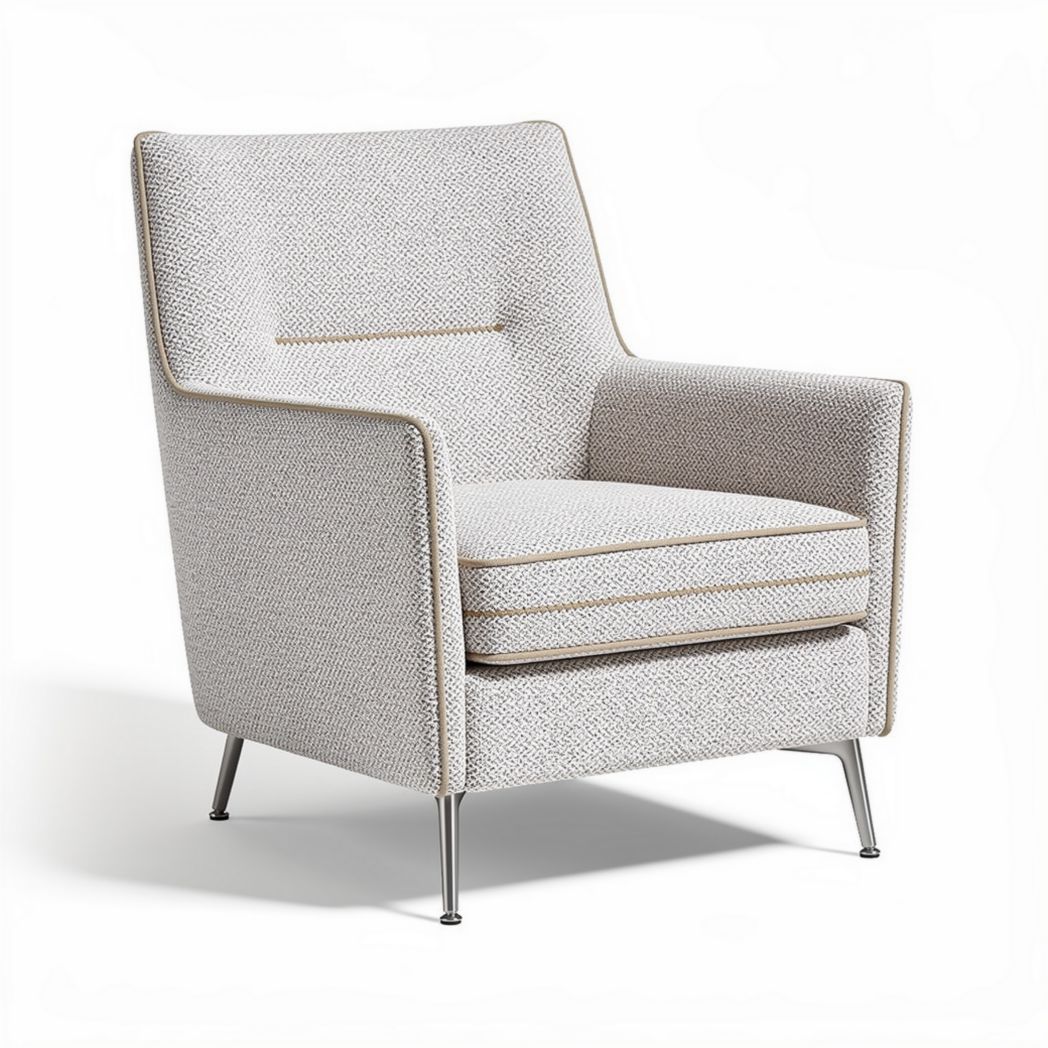 stoel met stoffen bekleding en metalen poten 82 x 75 x 85cm