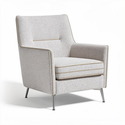stoel met stoffen bekleding en metalen poten 82 x 75 x 85cm